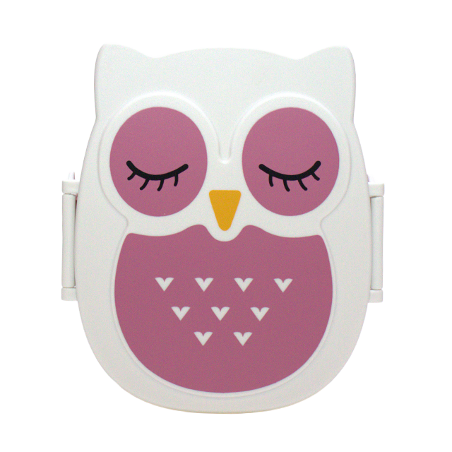 Boite à gouter - Lunchbox hemetique & sans BPA - Chouette Rose