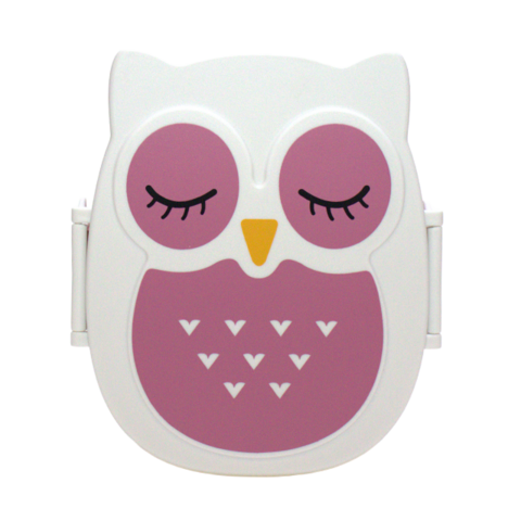 Snackbox – Luftdichte und BPA-freie Lunchbox – Pink Owl