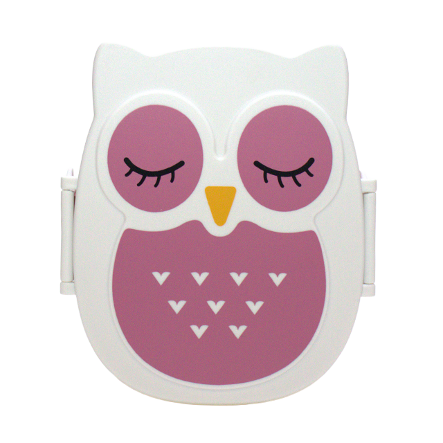 Boite à gouter - Lunchbox hemetique & sans BPA - Chouette Rose