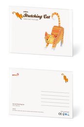 Stretching Cat Postcard