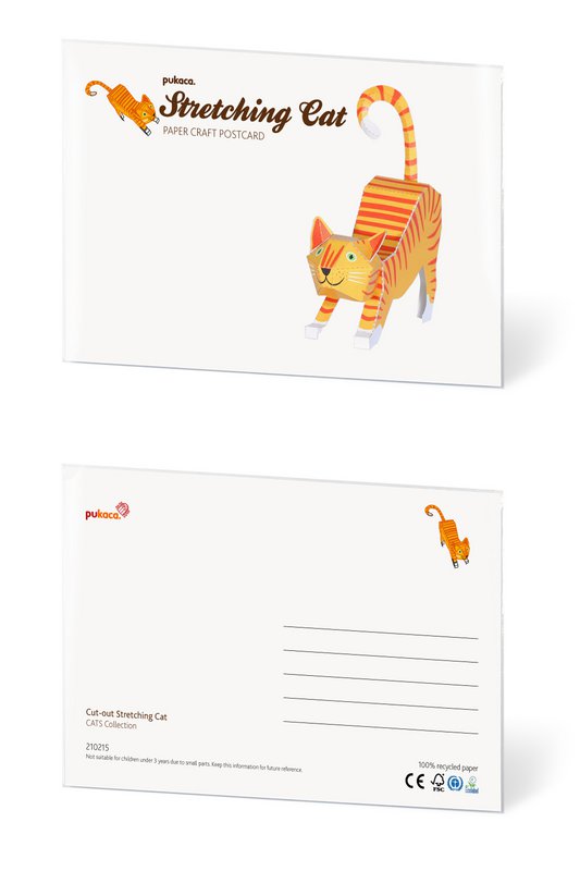 Stretching Cat Postcard