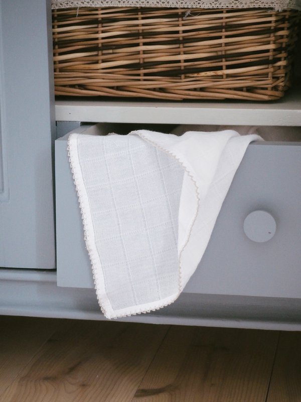 Muselina con ribetes de crochet - Oatmeal Piping
