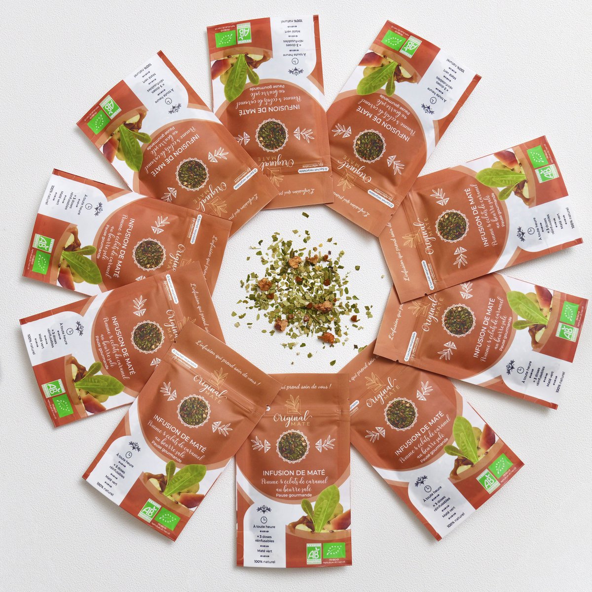 Infusion de maté pomme caramel au beurre salé - 10g