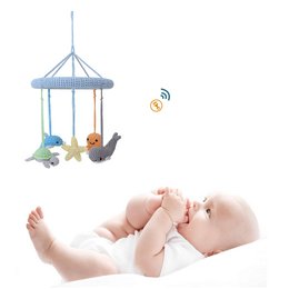 Multifunctional 4in1 baby mobile SEA ANIMALS (crocheted)