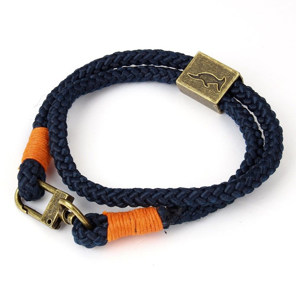 Bracelet Corde Homme Bleu/Orange
