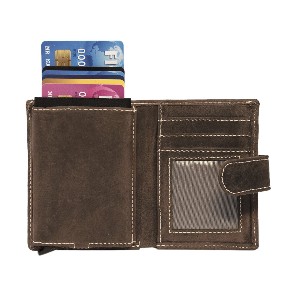 Kartenetui Leder - Cardprotector - Miniwallet - Mini Wallet - In 3 Farben - Kreditkartenetui
