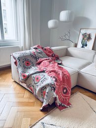 Muslin blanket - Vision - coral blue - 2.20 x 2.50 m