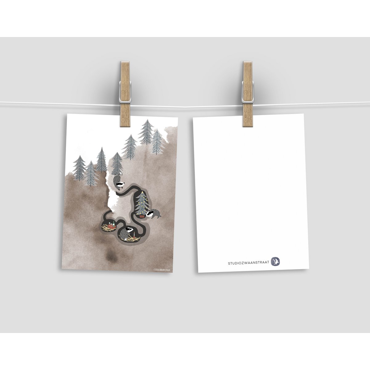Postkarte - Serie 'Weihnachten' - 'Underground Party'