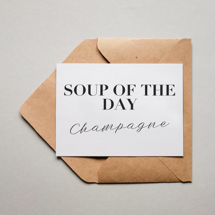 Soep van de dag: Champagne