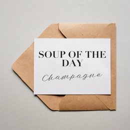 Soep van de dag: Champagne