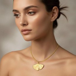 Echte Ginkgo-Biloba-Blatt-Halskette, handgefertigter Naturschmuck, Bio-Wald-Anhänger, Geschenk für Langlebigkeit und Erfolg, Sterling Silber 925