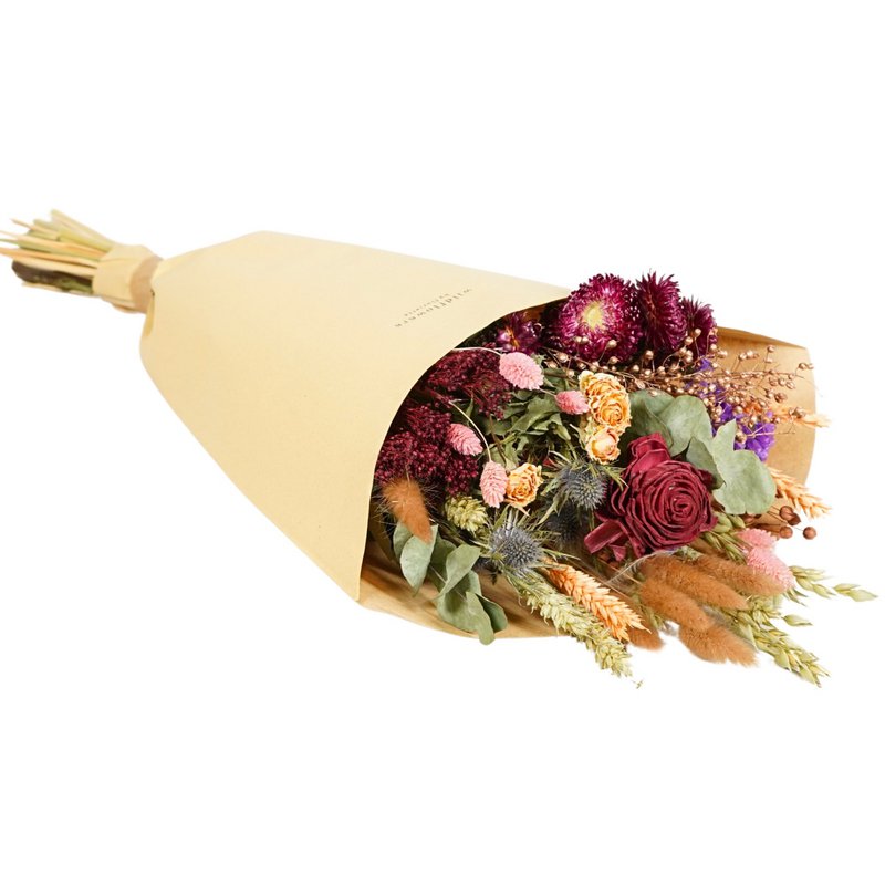 Tørrede blomster - feltbuket - Bourgogne