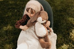 Peluche Bunnies By The Bay Floppy Nibble Rabbit Caramello 44 cm