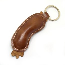 Sausage Leather Keychain Handmade