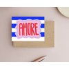 Amore Stripes Postkarte