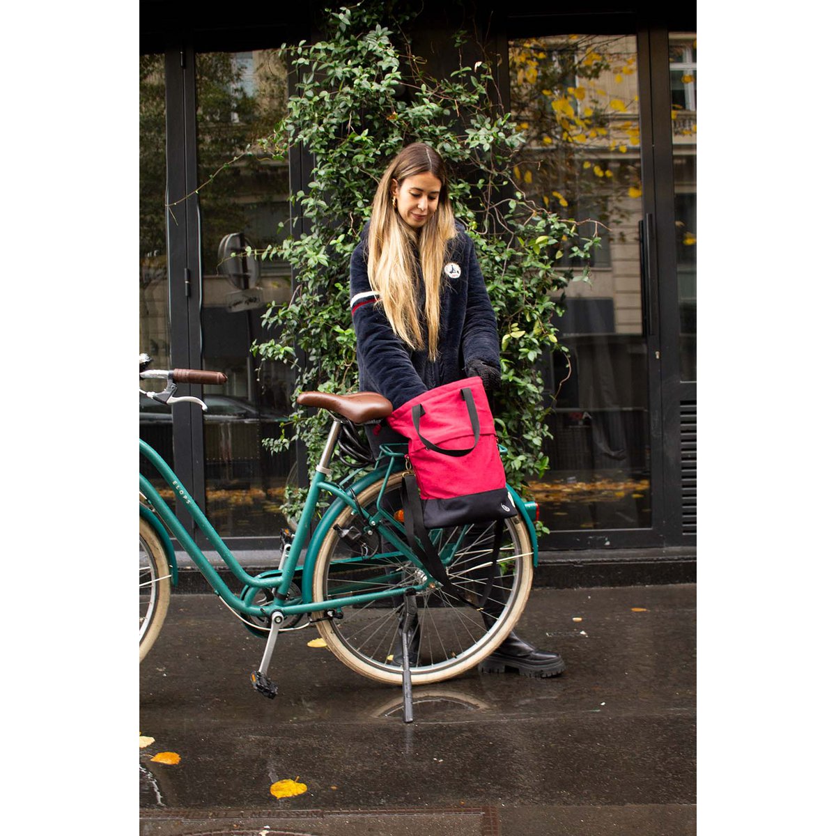 Flo bicycle shopper bag - Cherry