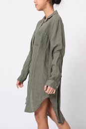 Kurze Kleidung mit Leinentaschen für Frauen Ref.2244