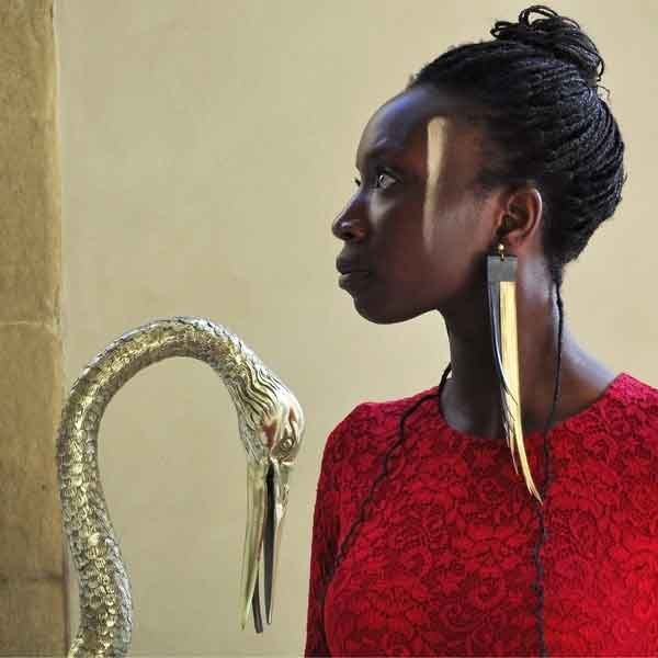 Long leather fringe earrings - WHILE STOCK LEAST