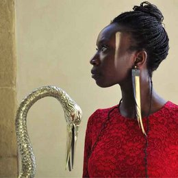 Long leather fringe earrings - WHILE STOCK LEAST