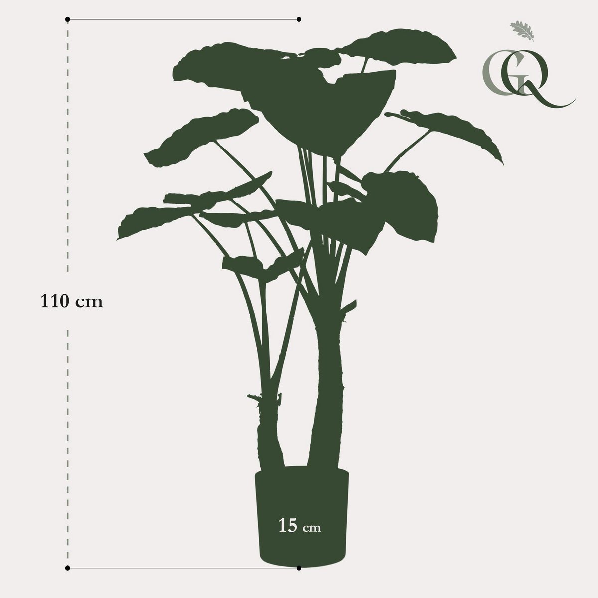 Kunstpflanze - Alocasia - Elefantenohr - 110cm