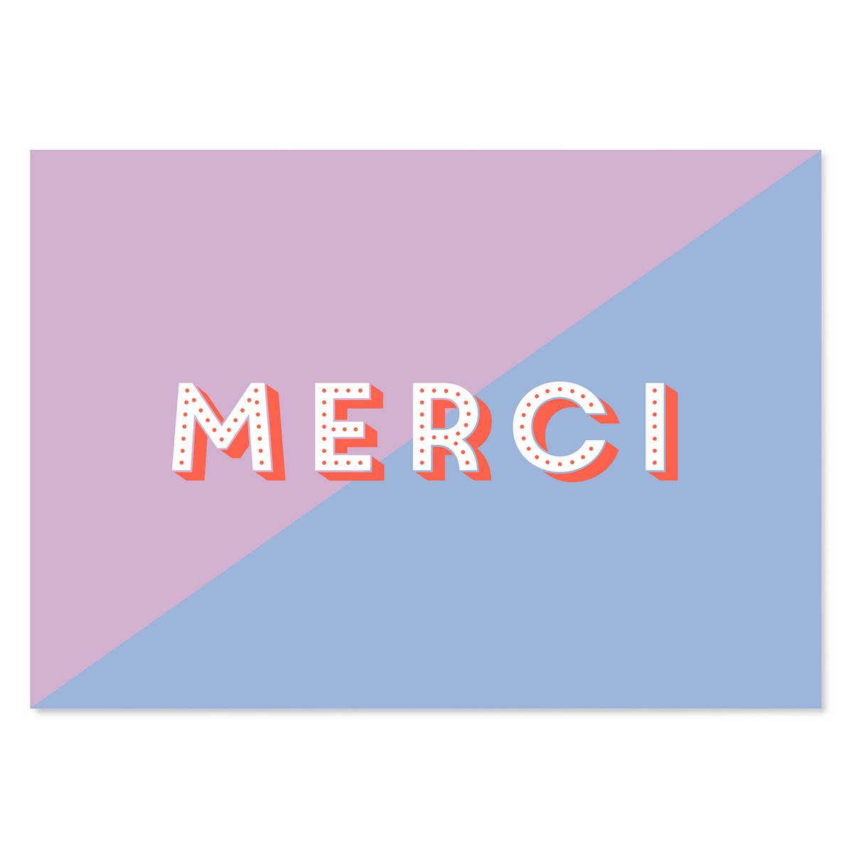 Thank you card “Merci” – modern card to say thank you