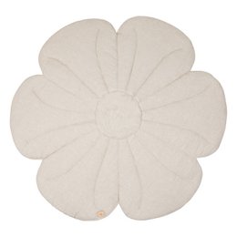 Tapis fleuri en lin "Sandy lily"