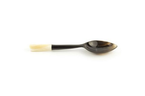 Set of 6 mother-of-pearl and horn teaspoons