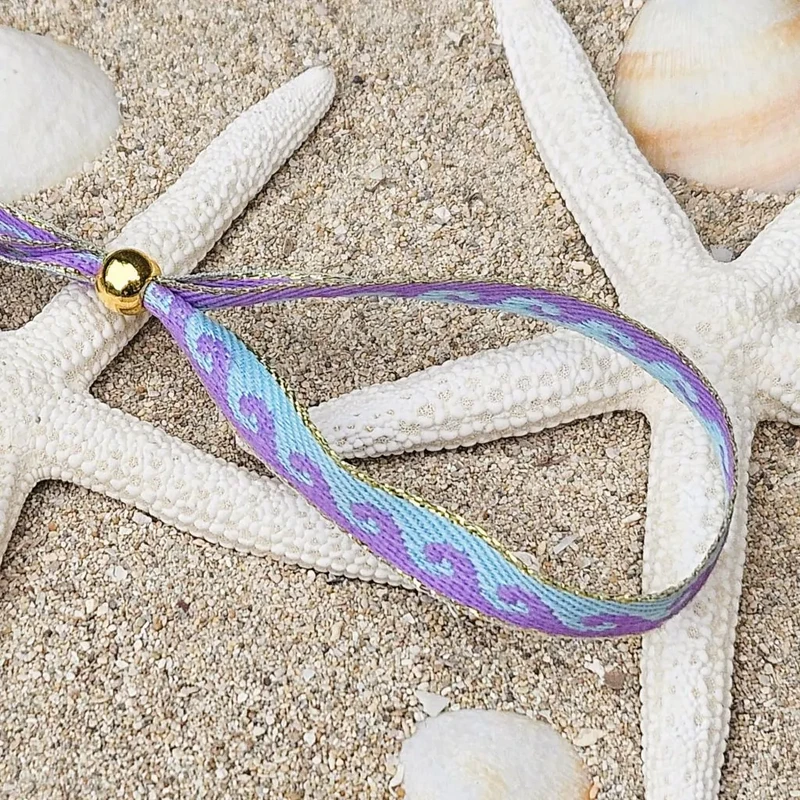 Lint's bracelet waves purple/mint
