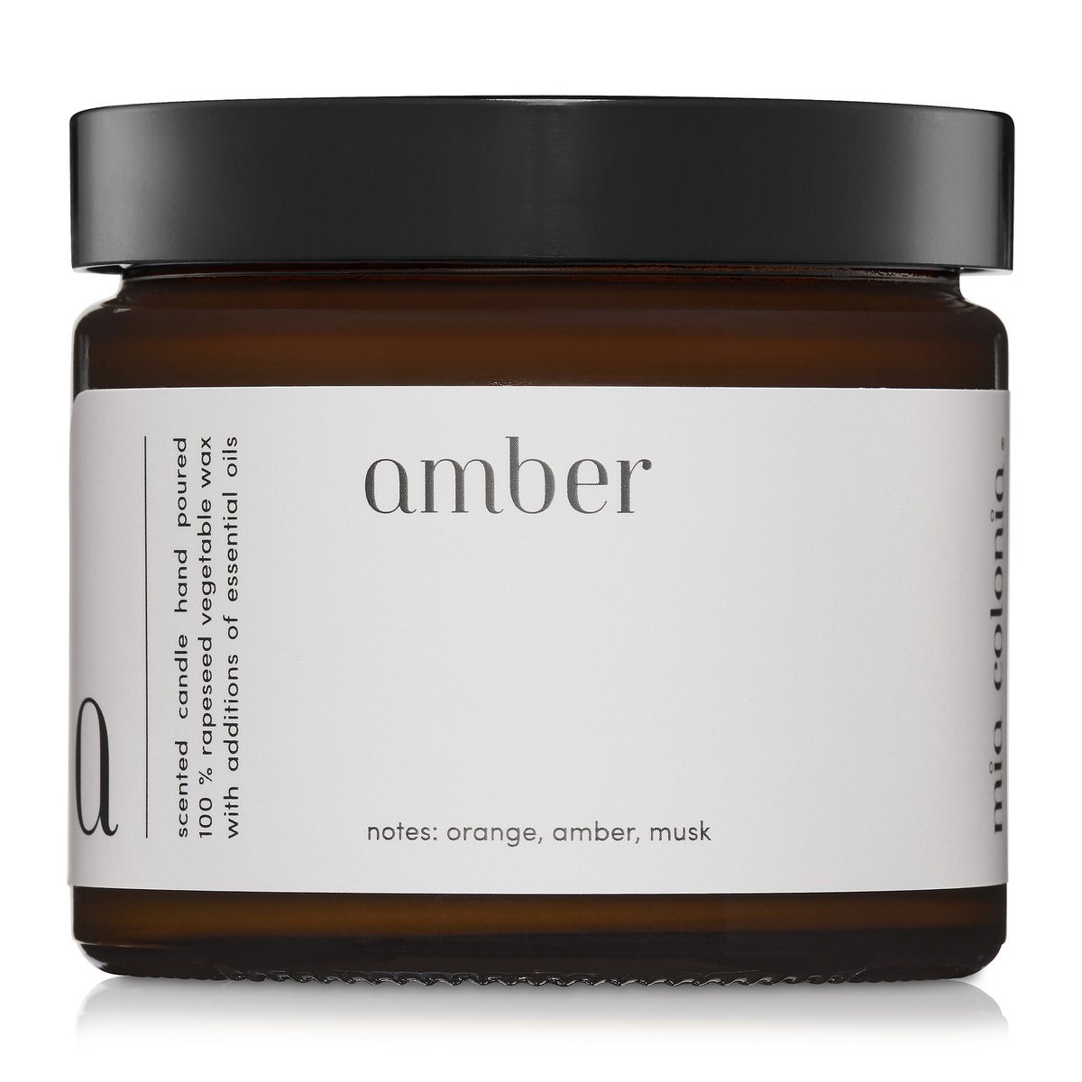 "Amber" duftlys 100% naturlig rapsvoks 250g
