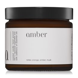 Duftkerze „Amber“, 100 % natürliches Rapswachs, 250 g