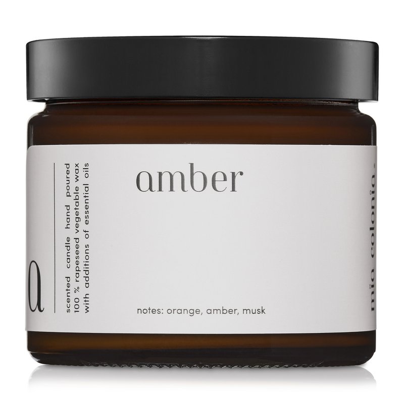 Bougie parfumée "Ambre" 100% cire de colza naturelle 250g