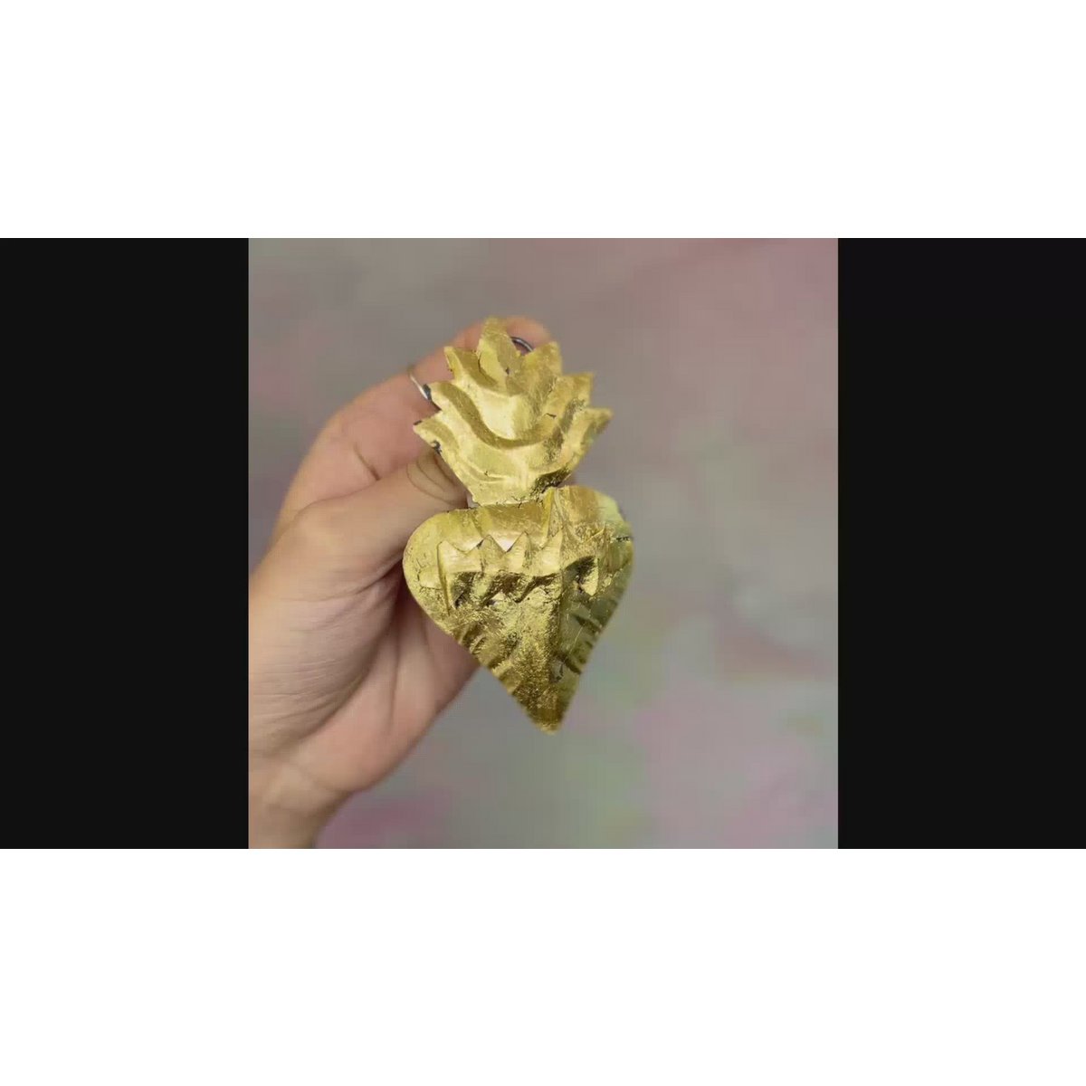 Mini Sacred Heart Gold Piged