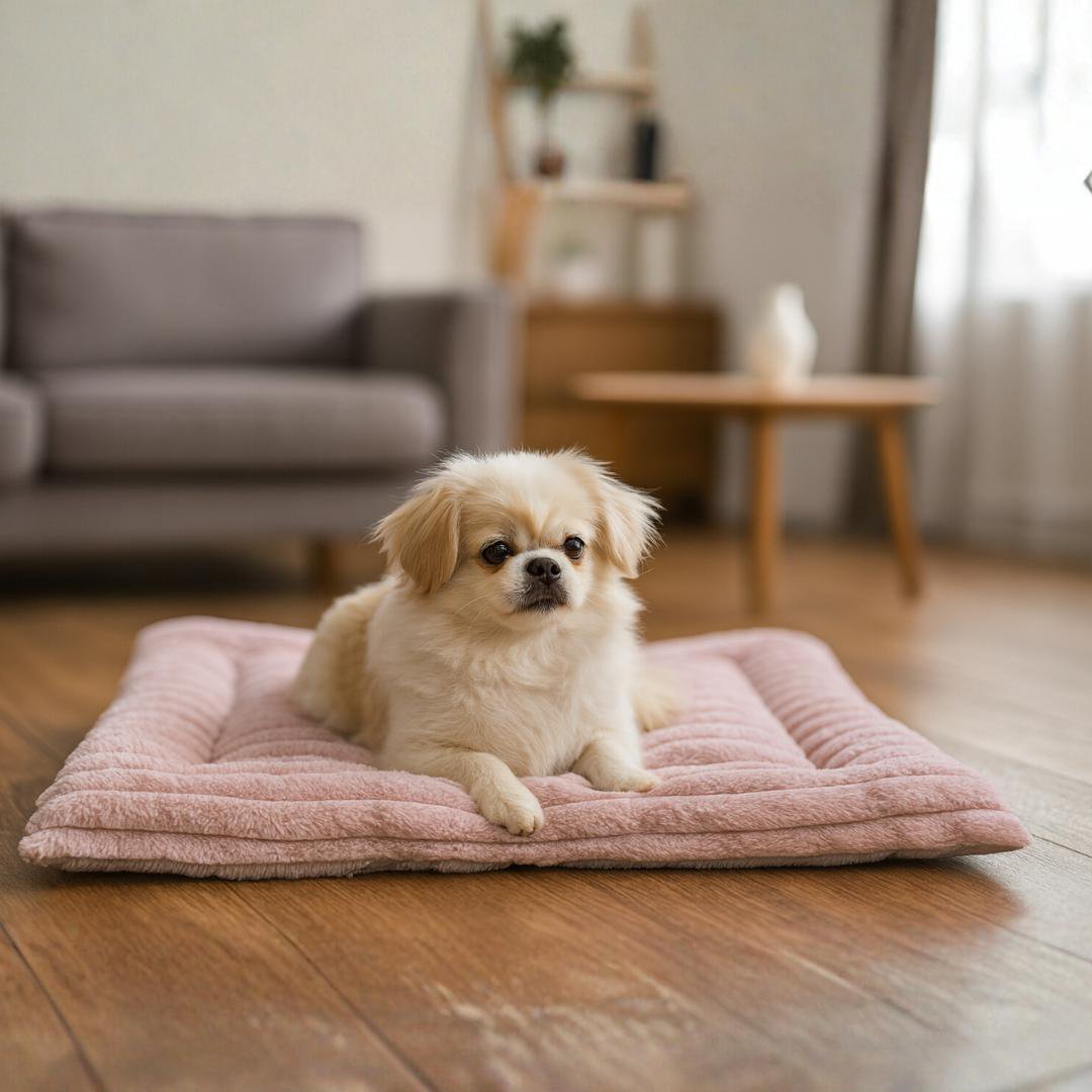 Yommy Pink Haustierbett für Hunde und Katzen | Winter-Haustiermatte, 3 Größen und 4 Farben | Hundebett, Sofa und Matratze im Wiegenstil für Hunde und Katzen