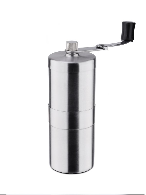 Compact coffee grinder with ceramic grinder