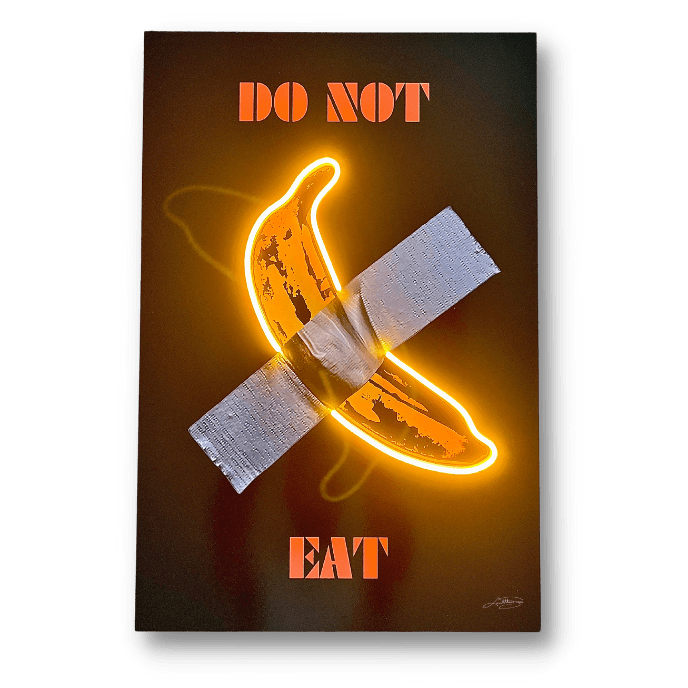 Non mangiare questa banana | Arte della parete a LED