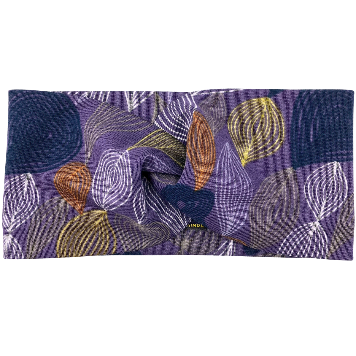 Headband purple leaves ponte jersey