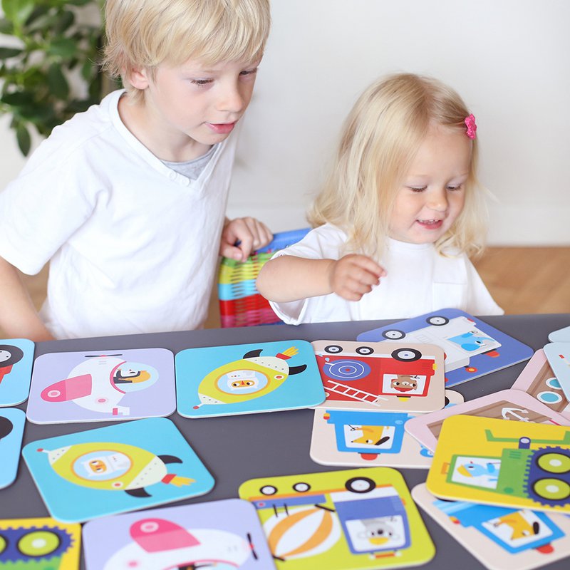 Suuuper Rozmiar Memory Game Vehicles 2+