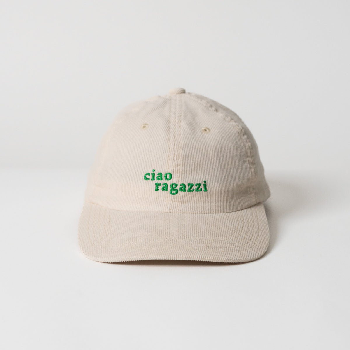 hej gutter Premium Cord Dad Cap - Cream & Green