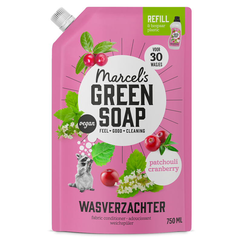 Fabric softener refill patchouli & cranberry