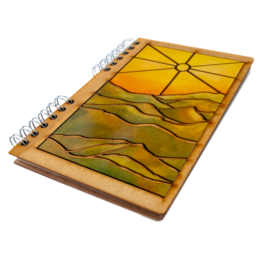 Duurzaam Houten Notitieboek – KOMONI – Horizon - Gerecycled papier – EA-HOR6G