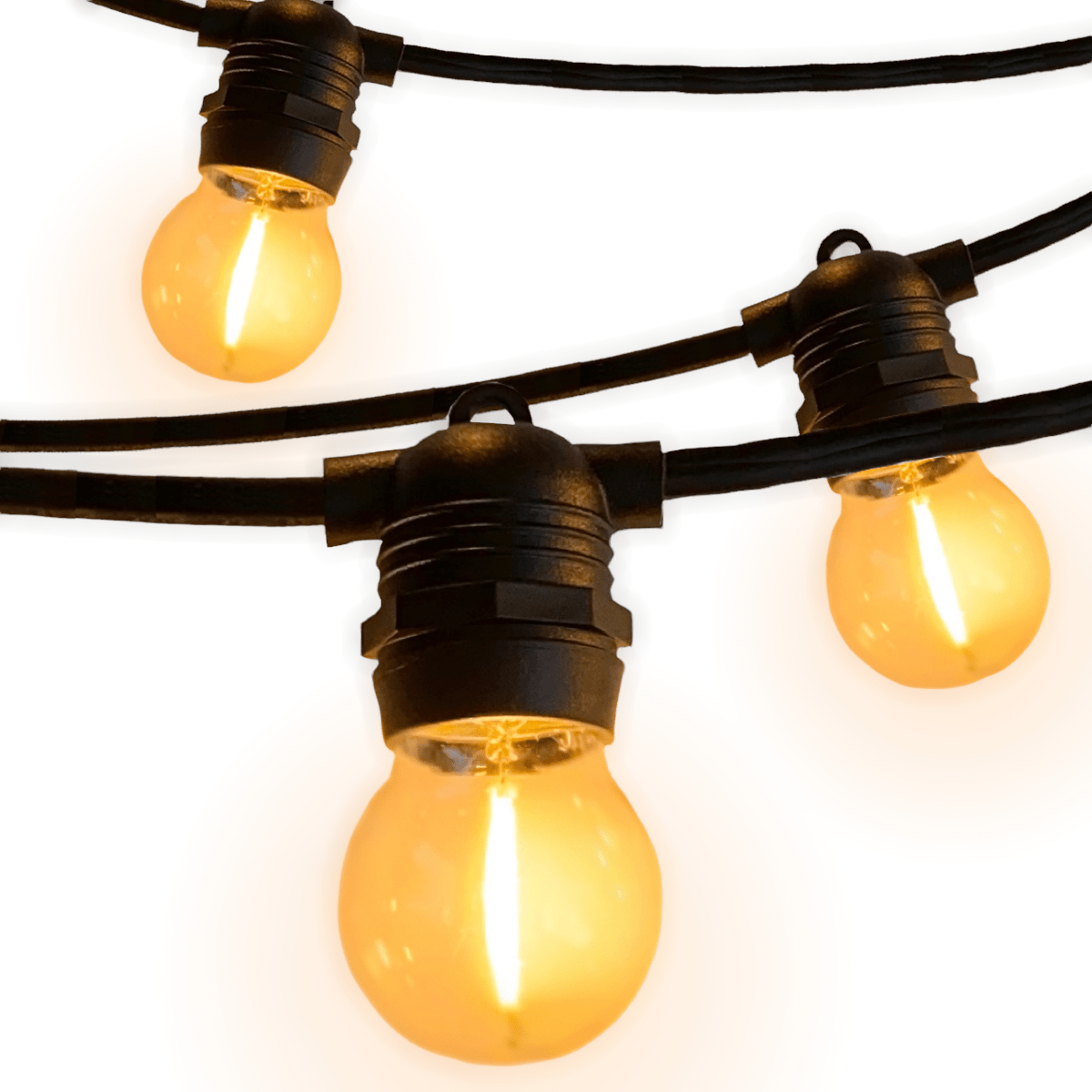 10 meter lysledning + 2 meter tilslutningskabel inklusive 10 LED-lamper