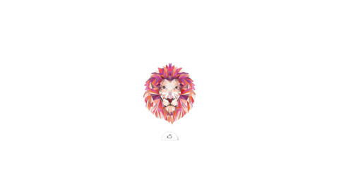 Temporary tattoo: lion