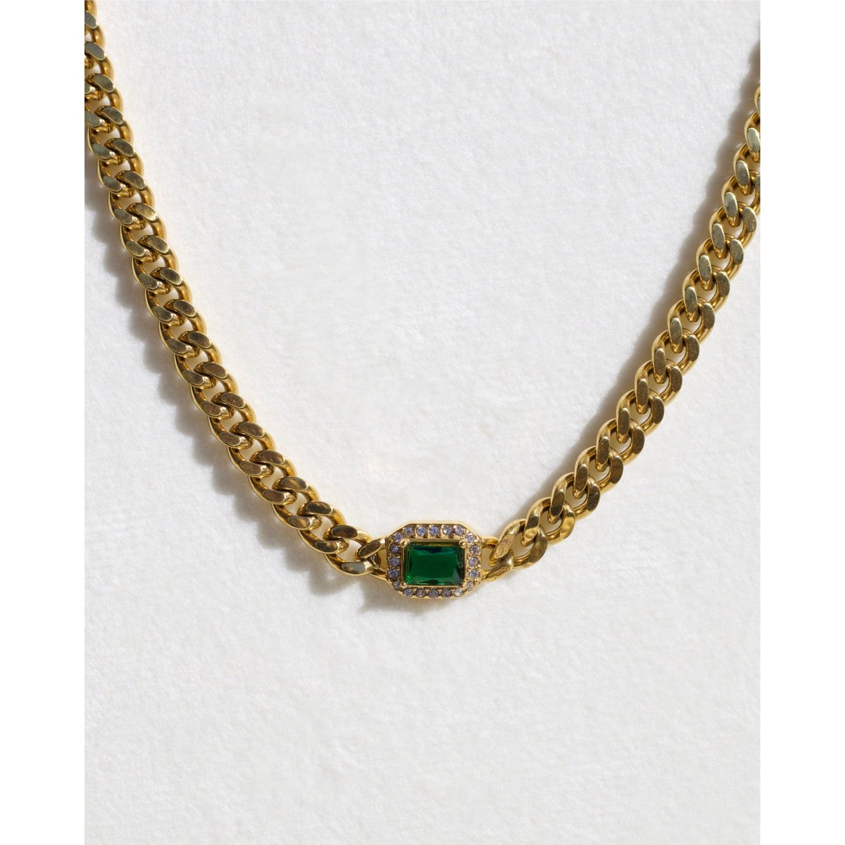 Rafal - Cuban Link Chain Halskæde Cz Crystal Choker