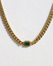Rafal - Cuban Link Chain Halskæde Cz Crystal Choker