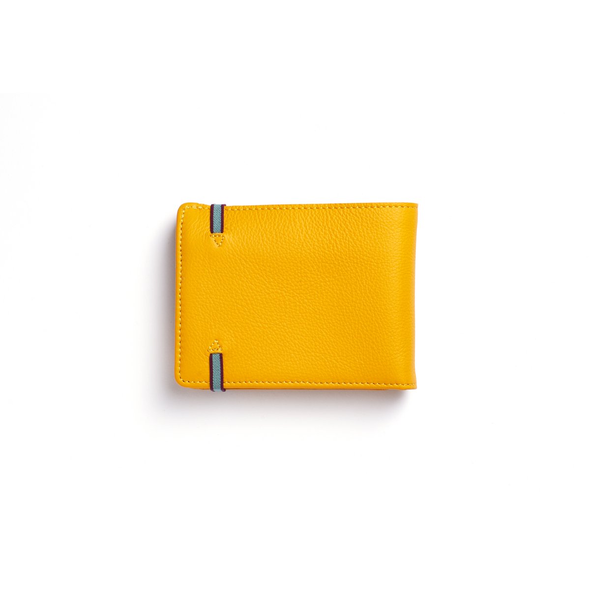Cartera Minimalista Amarilla Con Monedero