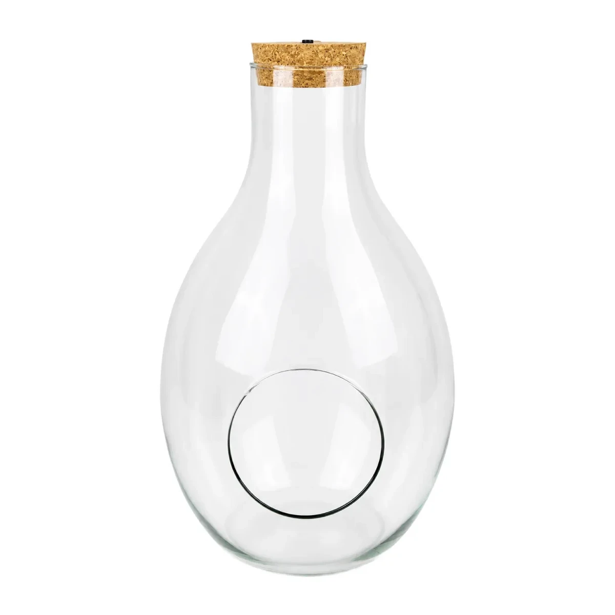 Glass Terrarium with Side Opening and LED Cork W-379 37 cm