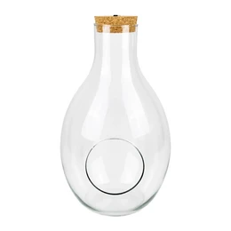 Glass Terrarium with Side Opening and LED Cork W-379 37 cm