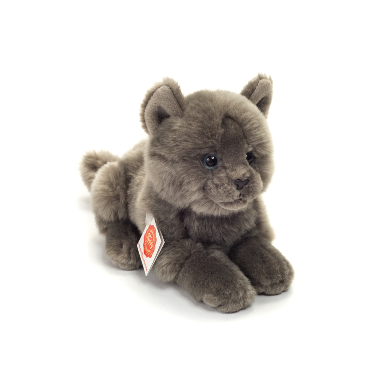 Gato cartujo tumbado 20 cm - peluche - peluche