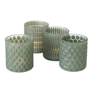 Tealight holder Dustin Ø8xh9cm green