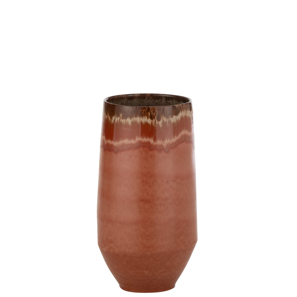 J -Line Vase Aline Lang - Keramik - Rød - Stor - 50 cm høj